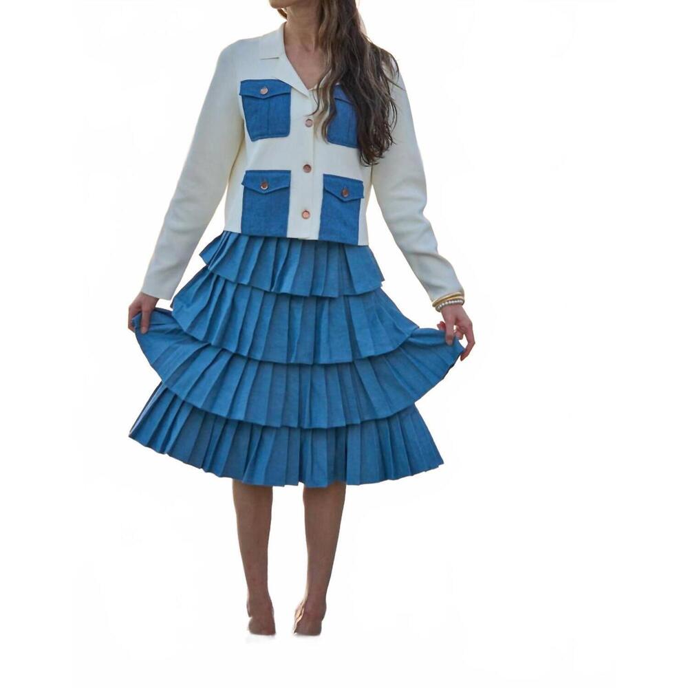 NEW ESTEEM COUTURE eden a-line skirt in denim